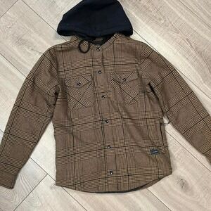 Volcom Brown Plaid‎ Flannel Jacket - Size XS Skater Shacket
